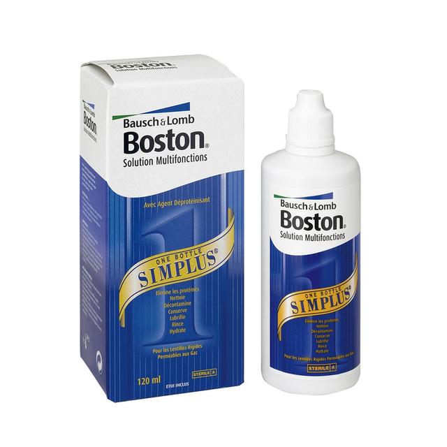 Bausch&Lomb BOSTON SIMPLUS SOLUTION MULTIFONCTIONS POUR LENTILLES RIGIDES 120ML - Easypara on Productcaster.