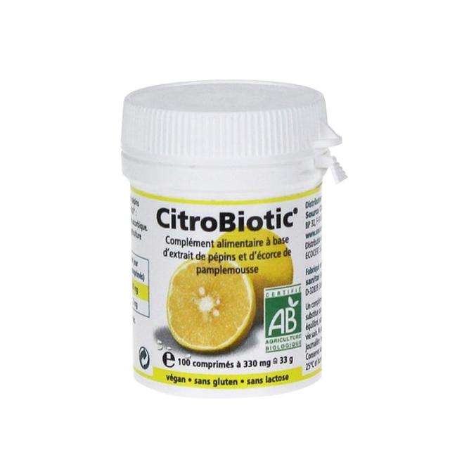 Citrobiotic Extrait De Pepins De Pamplemousse + Vitamine C 100 Comprimes - Easypara on Productcaster.