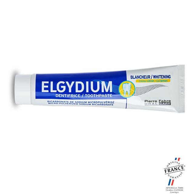 Dentifrice Citron 75ml Blancheur Elgydium - Produit Bio - Certifié Cosmébio - Easypara on Productcaster.