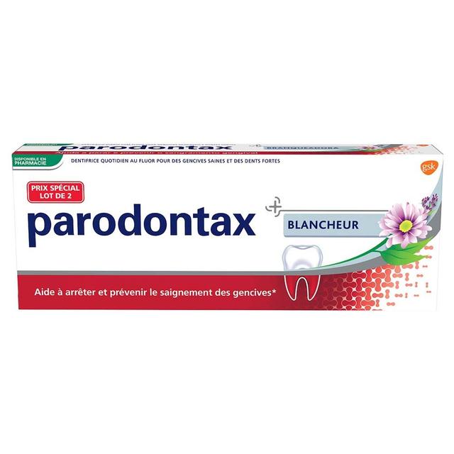 Dentifrice Saignement Gencives Blancheur 2x75ml Parodontax - Produit Bio - Certifié Cosmébio - Easypara on Productcaster.