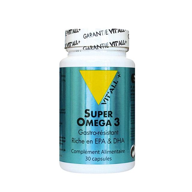 Super Omega 3 Riche En Epa & Dha 30 capsules Vit'All+ - Produit Bio - Certifié Cosmébio - Easypara on Productcaster.