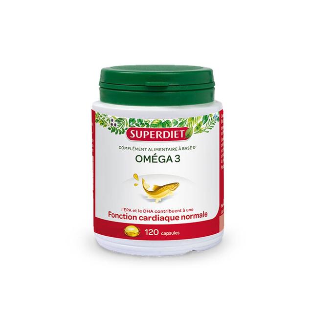 Omega 3 120 Capsules Superdiet - Produit Bio - Certifié Cosmébio - Easypara on Productcaster.