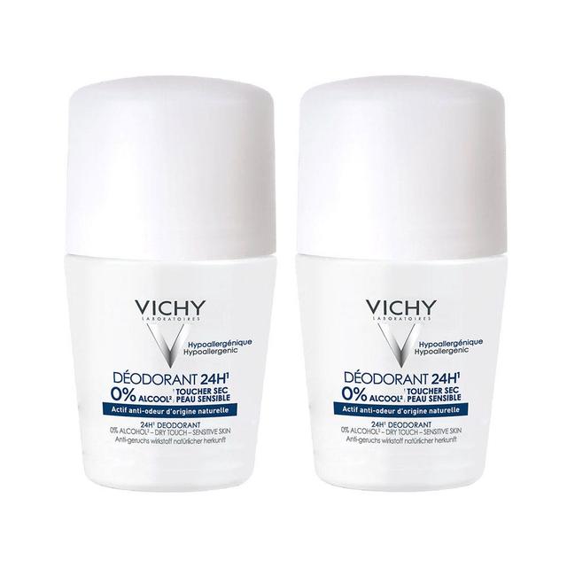 Toucher Sec 24h Peaux Sensibles 2x50ml Déodorant Roll-on Vichy - Fabriqué en France - Produit Bio - Certifié Cosmébio - Easypara on Productcaster.