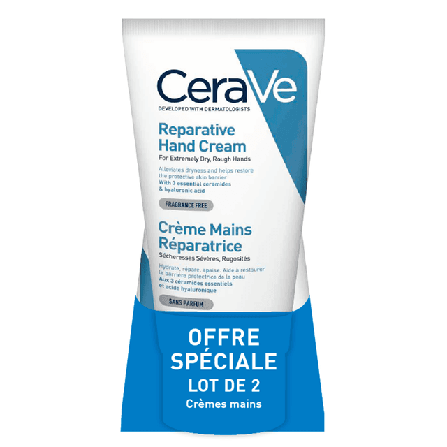 Cerave Body Creme Mains Reparatrice Secheresses Severes Et Rugosites 2x50ml - Easypara on Productcaster.