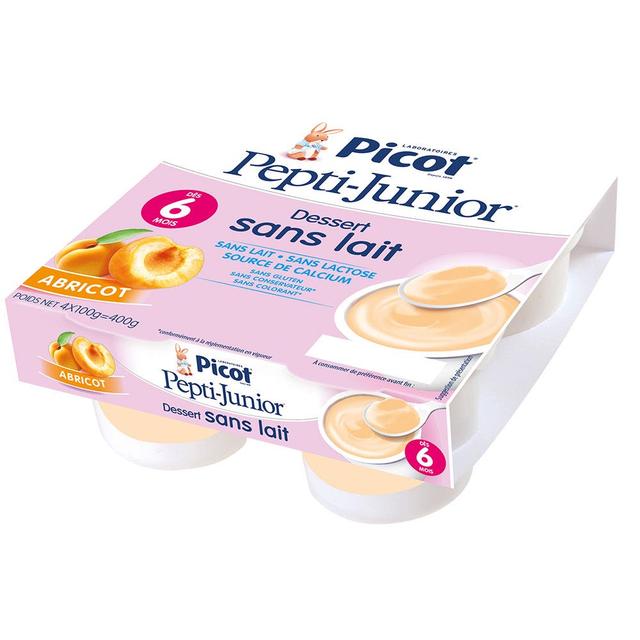 Picot Pepti Junior Dessert Sans Lait Des 6 Mois 4x100 g - Easypara on Productcaster.