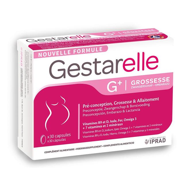 G+ Grossesse 30 capsules Gestarelle Pré-conception Grossesse & Allaitement Iprad - Produit Bio - Certifié Cosmébio - Easypara on Productcaster.