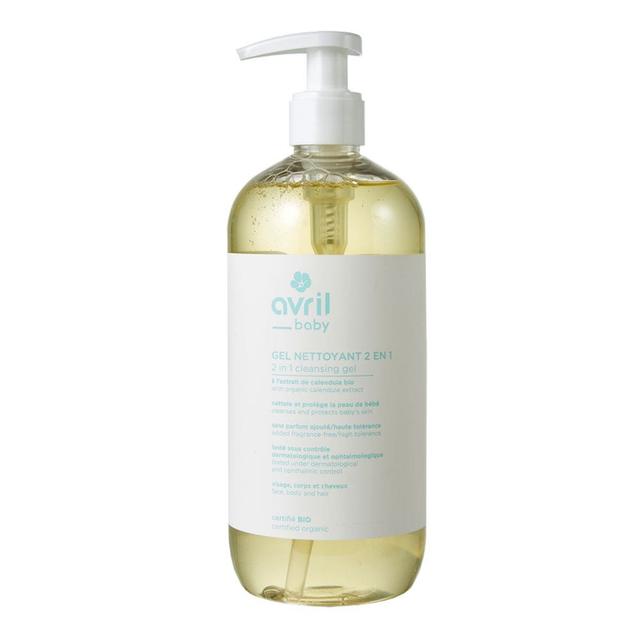 Avril Gel nettoyant 2 en 1 a l'extrait de calendula bio Bébé Visage Corps et Cheveux 500ml - Easypara on Productcaster.