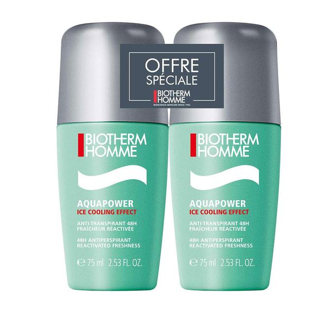 Biotherm Aquapower Déodorant Anti-transpirant Aquapower 48h Homme 2x75ml - Fabriqué en France - Easypara on Productcaster.