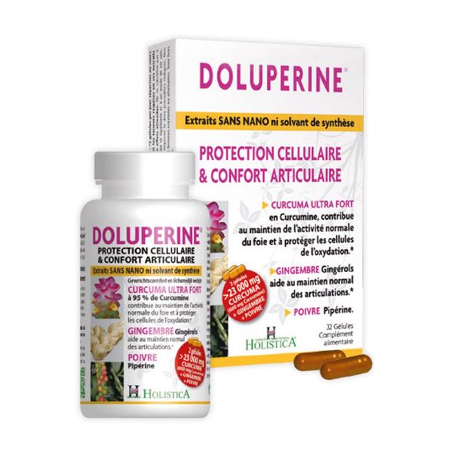 Doluperine Protection Cellulaire et Confort Articulaire 32 gélules Holistica - Produit Bio - Certifié Cosmébio - Easypara on Productcaster.