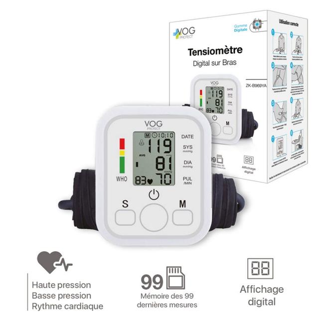 Tensiomètre digital sur bras Vog Protect ZK-B869YA Vog Protect - Produit Bio - Certifié Cosmébio - Easypara on Productcaster.