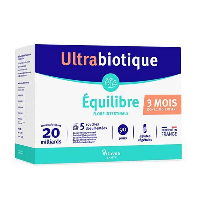 Ultrabiotique Equilibre 3x30 Gelules Vitavea Santé - Fabriqué en France - Certifié Cosmébio - Easypara on Productcaster.