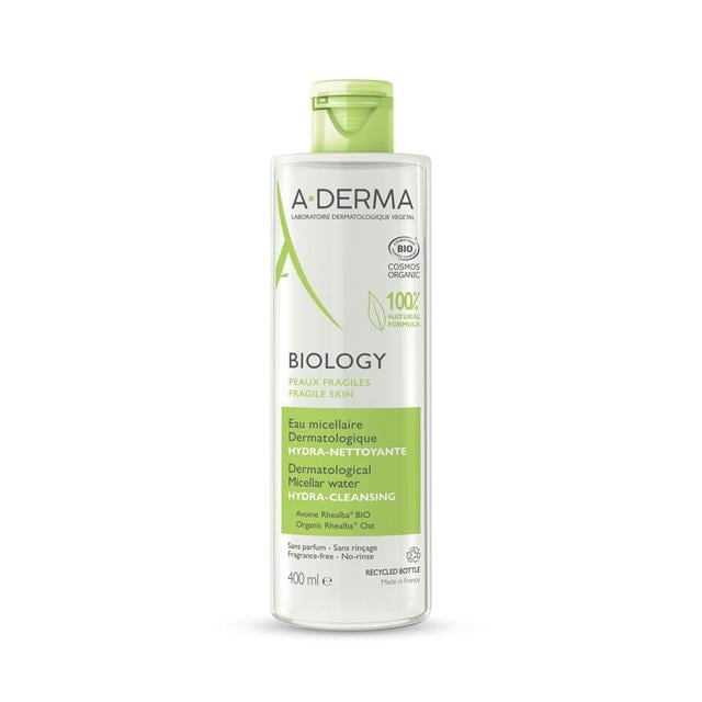 Eau Micellaire Dermatologique Hydra Nettoyante BIO 400ml Biology A-Derma - Produit Bio - Certifié Cosmébio - Easypara on Productcaster.