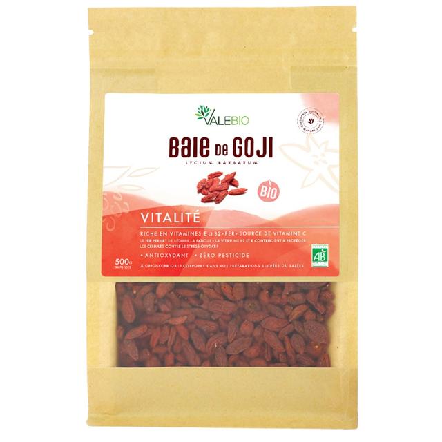 Valebio Baie De Goji Bio Super Fruit 500g - Produit Vegan - Easypara on Productcaster.