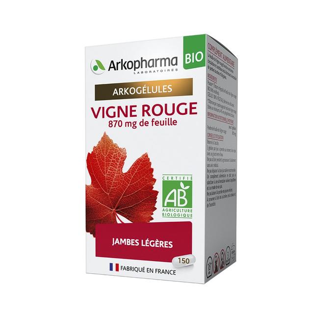 Jambes Légères Vigne Rouge Bio 150 gélules Arkogélules Arkopharma - Produit Bio - Easypara on Productcaster.