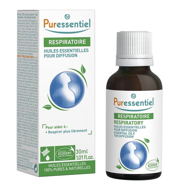 Huiles essentielles pour diffusion 30ml Respiratoire Puressentiel - Produit Bio - Certifié Cosmébio - Easypara on Productcaster.