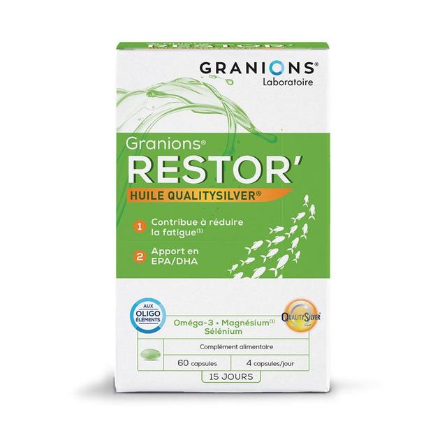 Restor' 60 Capsules Granions - Produit Bio - Certifié Cosmébio - Easypara on Productcaster.