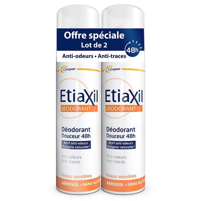 Spray Douceur Sans Aluminium 48h 2x150ml Déodorant Peaux Sensibles Etiaxil - Produit Bio - Certifié Cosmébio - Easypara on Productcaster.