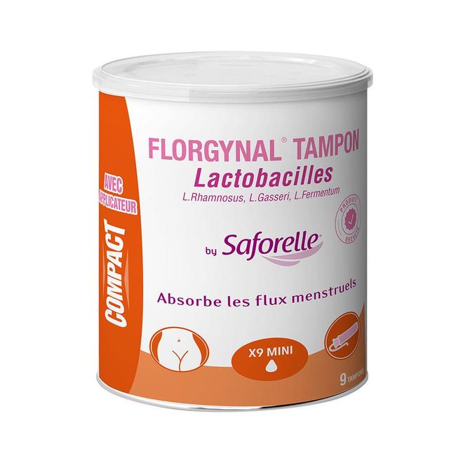 Assorbenti con Lactobacillus per le mestruazioni x9 Florgynal Mini compatto con applicatore Saforelle - Easypara on Productcaster.