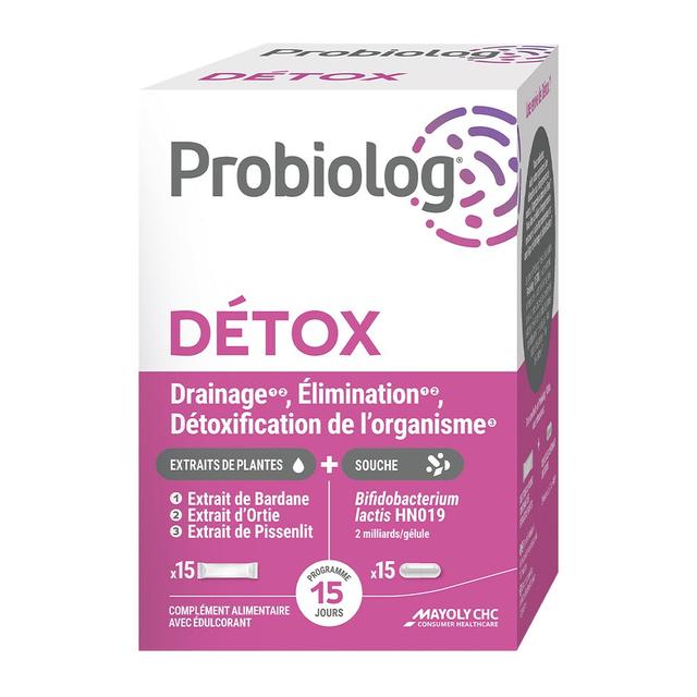 Mayoly Spindler Probiolog Probiolog Detox 90 + 15 gélules 15 bastoncini e 15 capsule - Easypara on Productcaster.