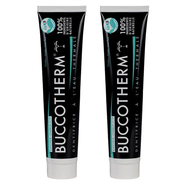 Dentifrici sbiancanti con Acqua termale e Carbone attivo Bio 2x75ml Buccotherm - Easypara on Productcaster.