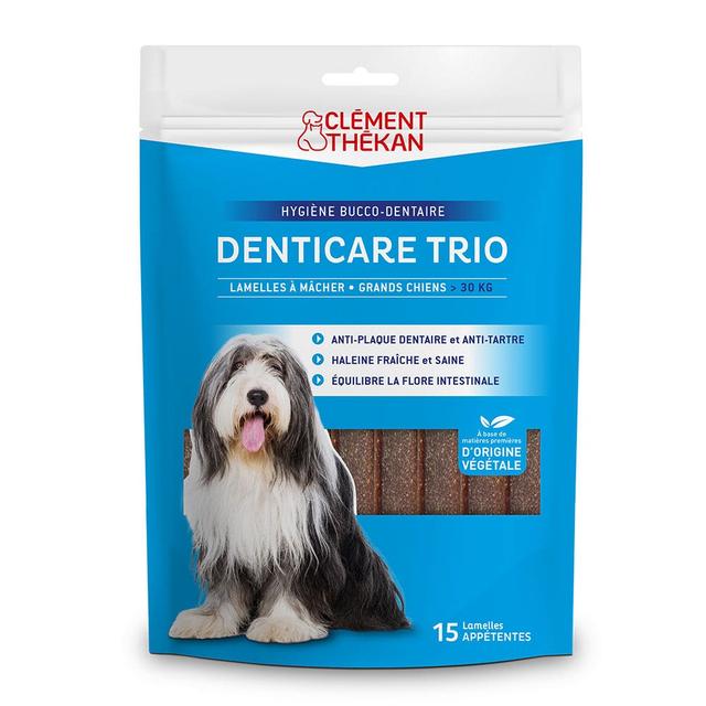 Strisce da masticare Denticare Trio per Cane di peso superiore a 30 kg 15 strisce Denticare Trio Promuove l'igiene orale Clement-Thekan - Easypara on Productcaster.