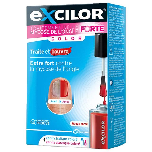 Excilor Trattamento dei funghi delle unghie Colorazione Forte Rosso Corallo 30ml - Easypara on Productcaster.