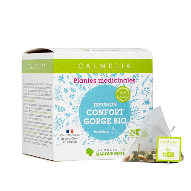 Calmelia Infuso per la gola Comfort biologico 15 bustine di tè - Fatto in Francia - Easypara on Productcaster.