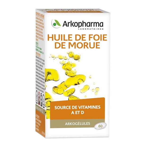 Olio di fegato di merluzzo 60 capsule Arkogélules Arkopharma - Easypara on Productcaster.