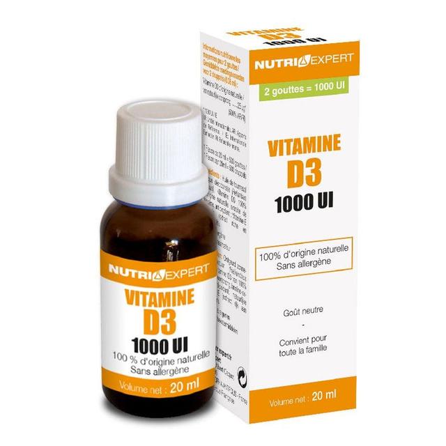 Vitamine D3 1000IU 20ml Nutri Expert - Easypara on Productcaster.