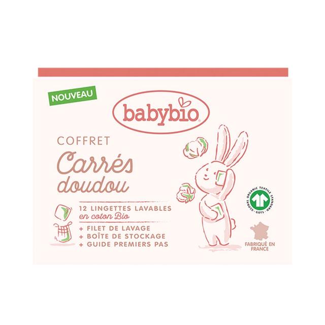 Carres Doudou Organic Set 12 Salviette + Rete di lavaggio Babybio - Easypara on Productcaster.