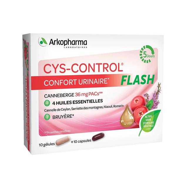 Flash Urinary Comfort 20 Gelule 20 capsule Cys-Control Arkopharma - Easypara on Productcaster.