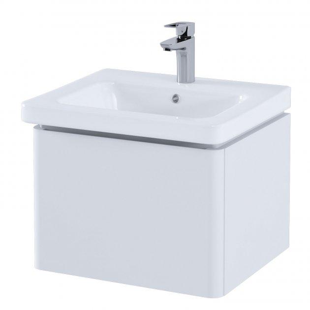 RAK Resort 550mm Wall Hung Single Drawer Vanity Unit in Matt White on Productcaster.