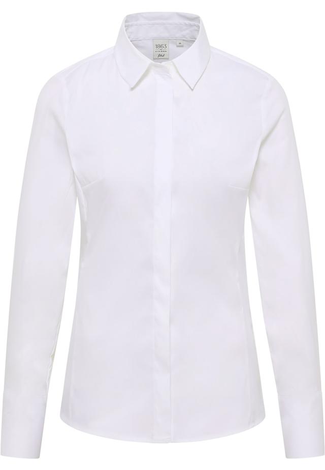 Signature Shirt Bluse in weiß unifarben on Productcaster.