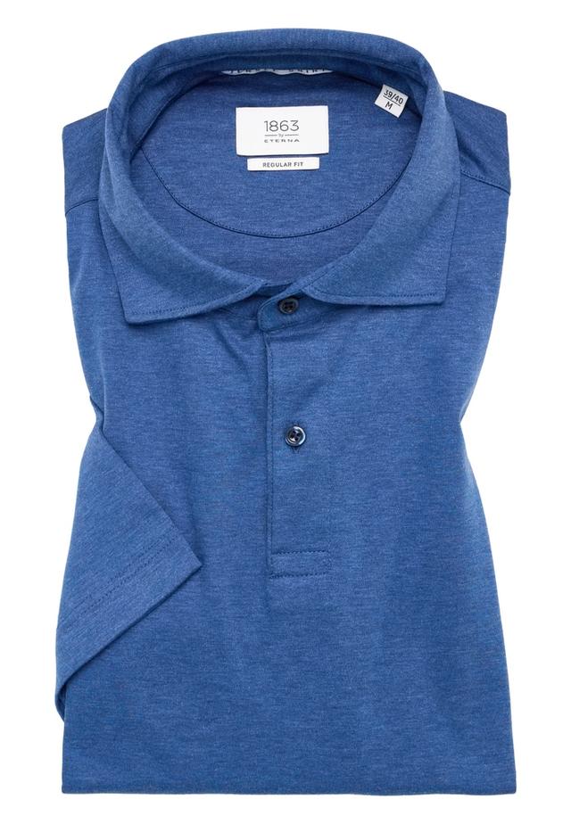 REGULAR FIT Jersey Shirt in blau unifarben on Productcaster.