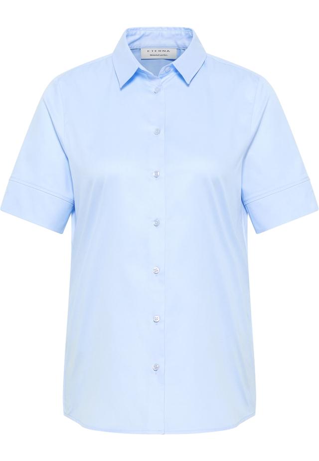 Cover Shirt Bluse in hellblau unifarben on Productcaster.