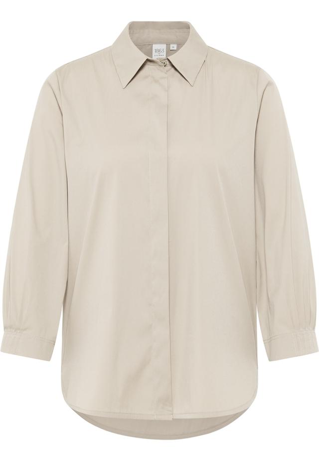 Signature Shirt Bluse in stone unifarben on Productcaster.