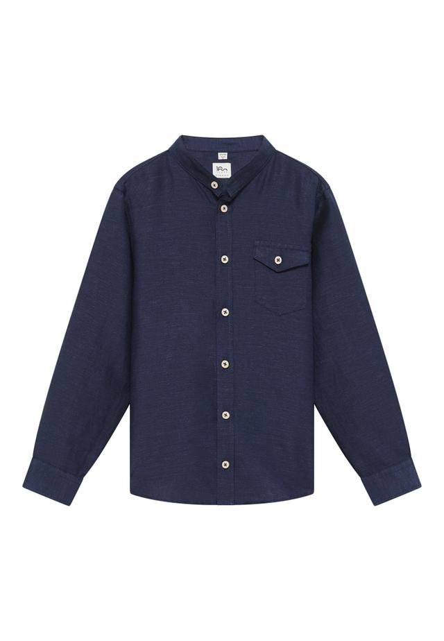 Linen Shirt in midnight unifarben on Productcaster.