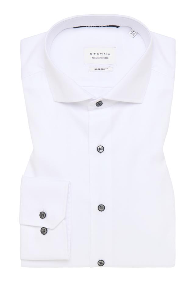 MODERN FIT Cover Shirt in weiß unifarben on Productcaster.