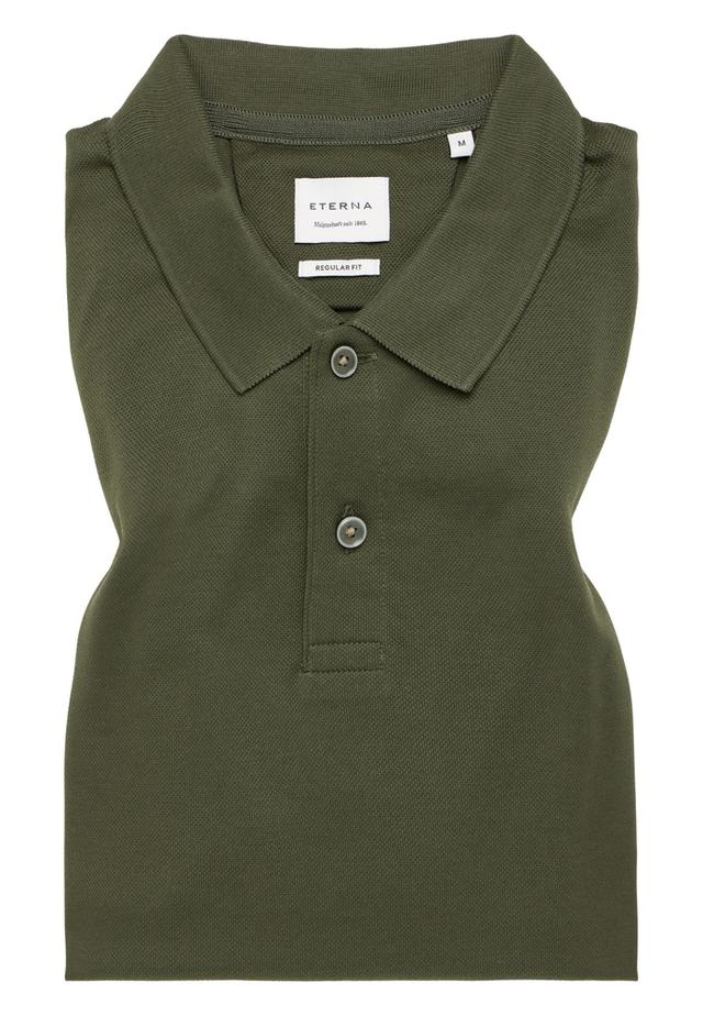 REGULAR FIT Poloshirt in olive unifarben on Productcaster.