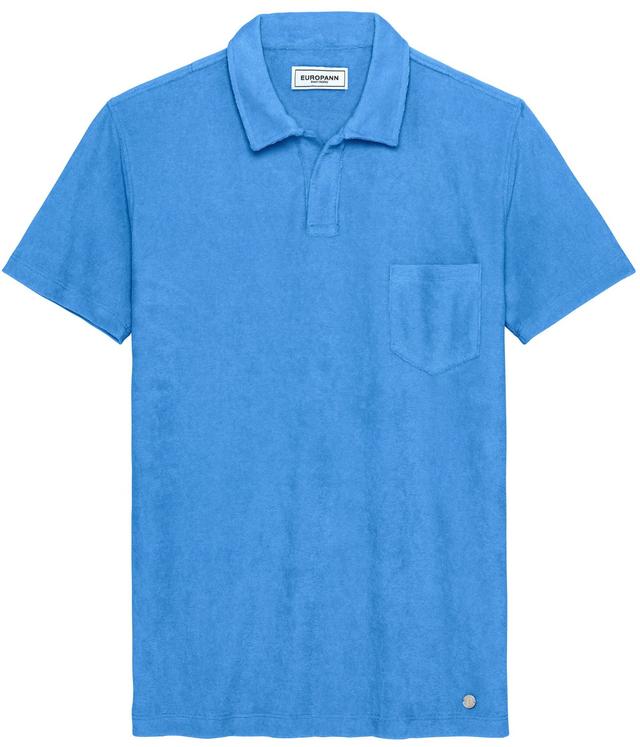 Mitch - Ozeanblaues Frottee-poloshirt Blue M on Productcaster.