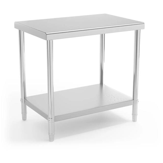 Edelstahltisch 90 x 60 cm 210 kg Tragkraft - Gastro Arbeitstisch von Royal Catering on Productcaster.