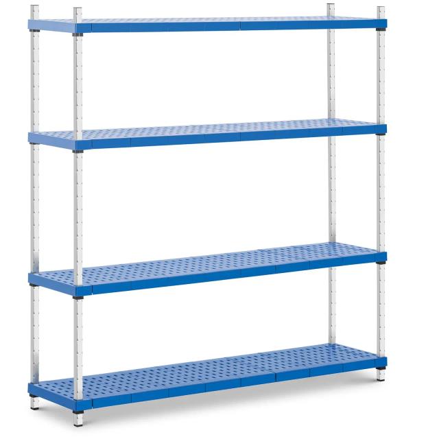 Metalen stellingkast - roestvrij staal - 156 x 37 x 160 cm - 160 kg | Royal Catering on Productcaster.