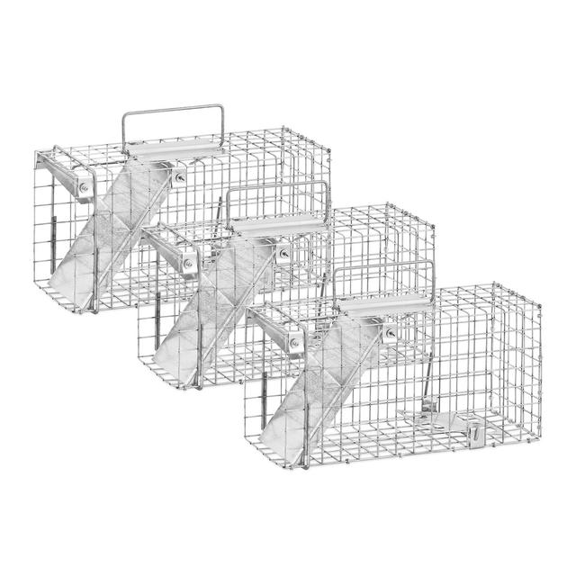 Lot de 3 cages piège - 35,50 x 15,50 x 19 cm - dimension maille de grillage : 25 x 25 mm | Wiesenfield on Productcaster.