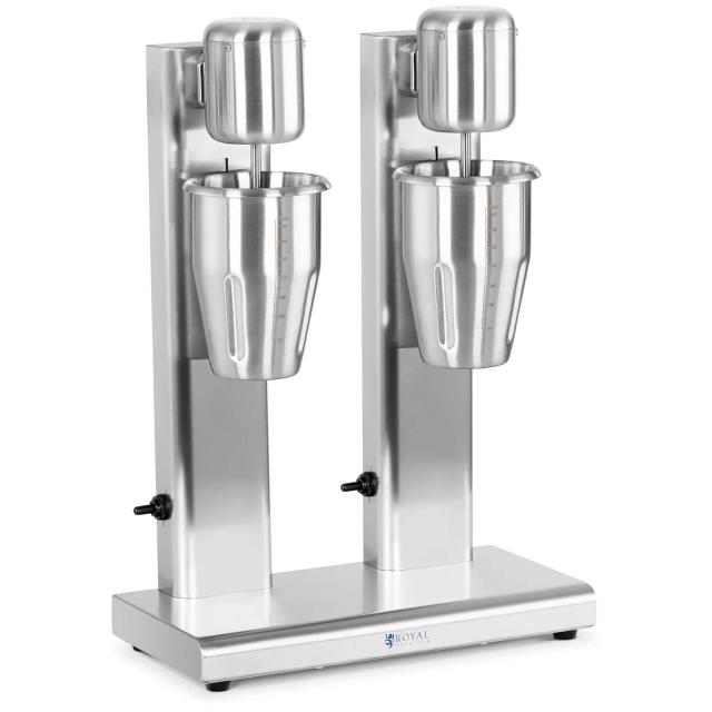 Milkshaker double - 2 x 1 l - 15 000 tr/min - Acier inoxydable | Royal Catering on Productcaster.