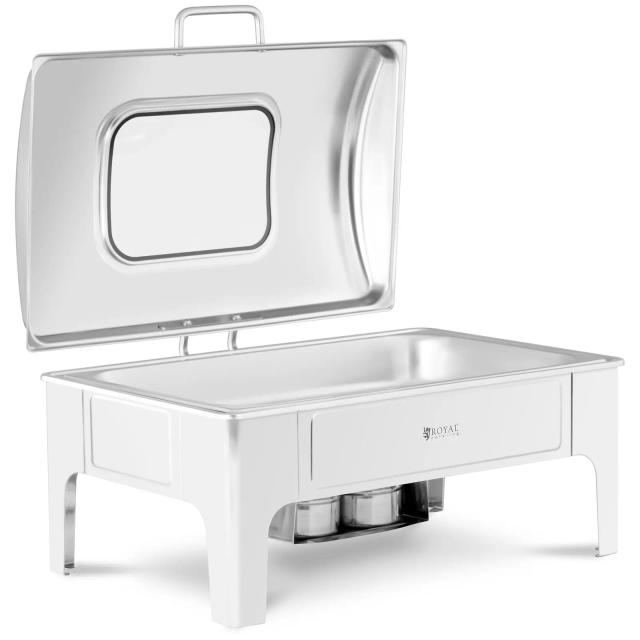 Chafing Dish - GN 1/1 - Royal Catering - 8,5 L - 2 Brennstoffzellen - Sichtfenster on Productcaster.