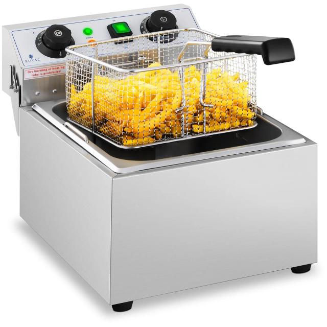 Elektrická fritéza 10 litrů časovač 230 V - Elektrické fritézy Royal Catering on Productcaster.