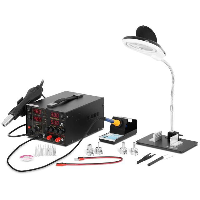 Sada Pájecí stanice s integrovaným napájecím zdrojem + příslušenství - Stamos Soldering on Productcaster.