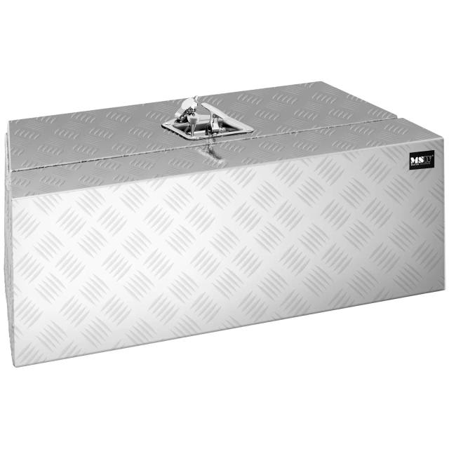 Alumínium box - bordázott lemez - 75 x 25 x 40 cm - 75 L - zárható - ferde | MSW on Productcaster.