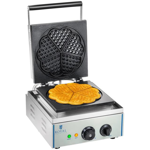 Gofrera con base de corazón-1x1.500Watt | Royal Catering on Productcaster.