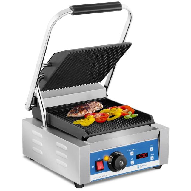 Machine à panini - Striée - Minuterie - 1 800 W | Royal Catering on Productcaster.